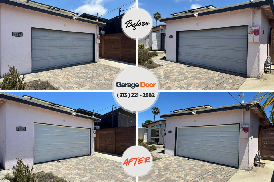 Before and after: garage door repair Itasca County